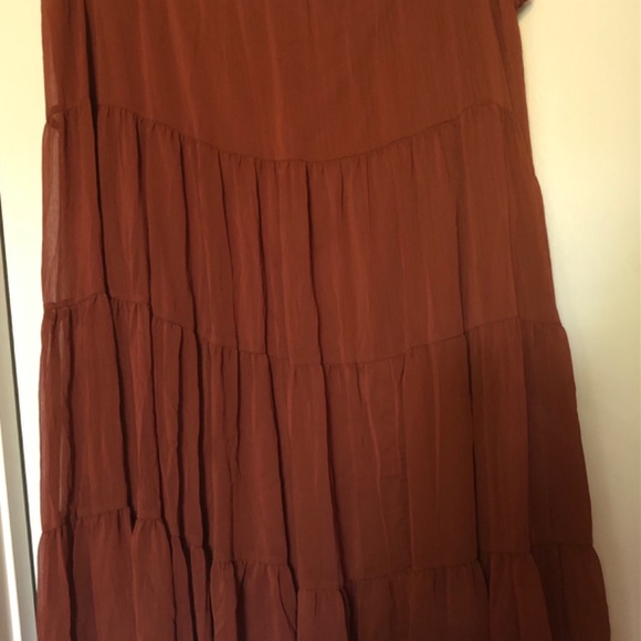 Linea Louis Dell'Olio Tiered Skirt Copper - 2x - Picture 2 of 5